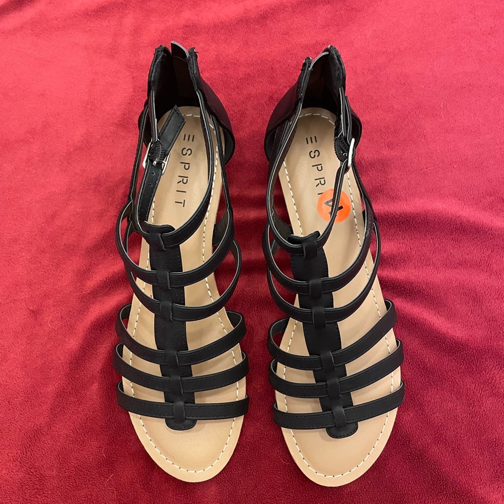 Esprit Black Multi-Strap Sandals